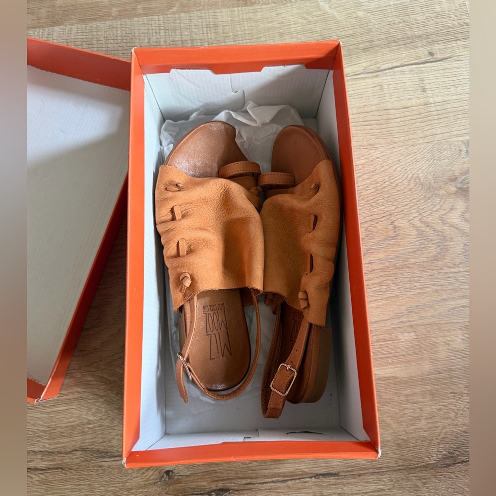 Miz Mooz Burnt Orange Suede Leather Sandals